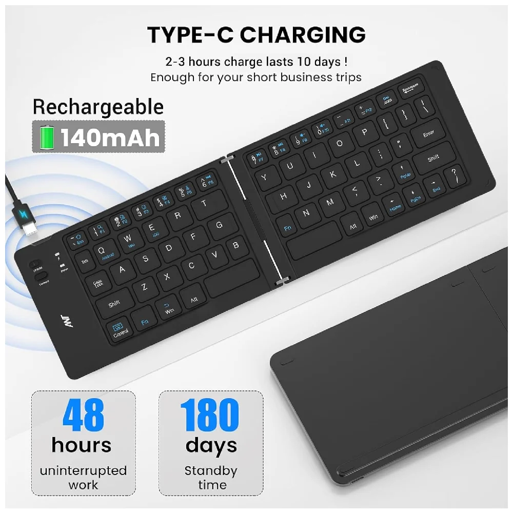 ANT Wireless Bluetooth Keyboard Foldable Ergonomic WK150 view 3